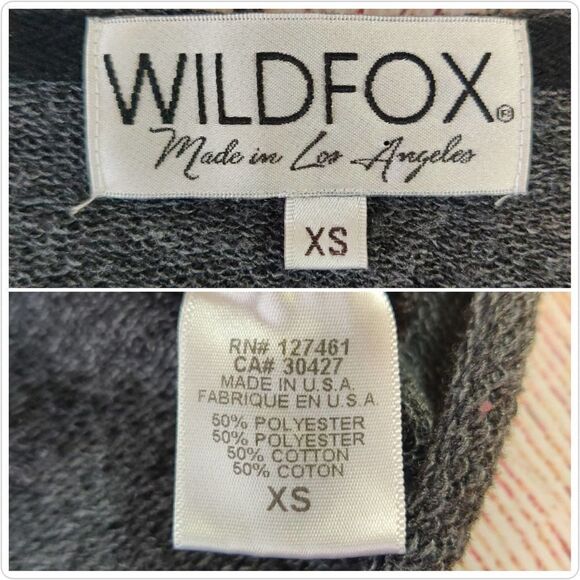 Wildfox Who Needs Friends? drop shoulder crop sweatshirt XS - Picture 10 of 10